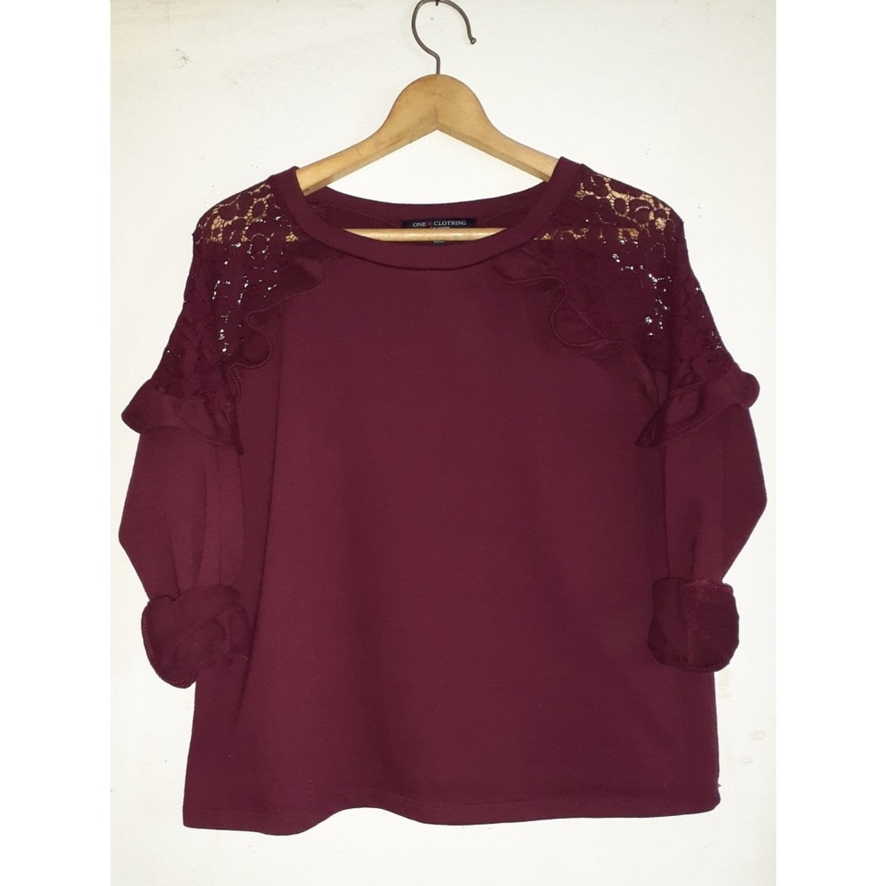 |ONE CLOTHING LONG SLEEVE LACE SWEATER🍂|